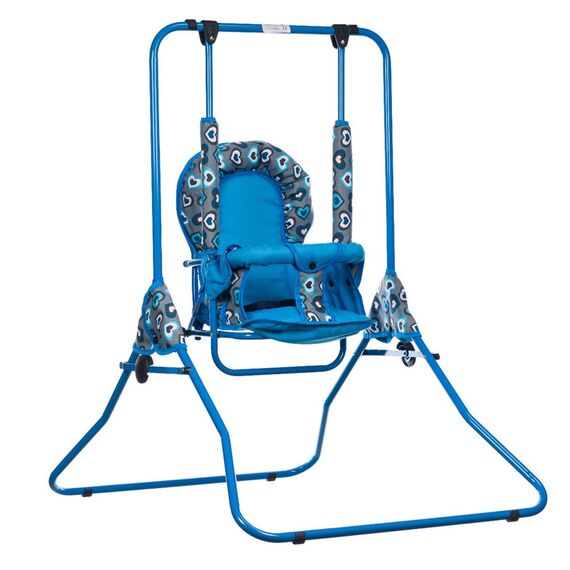 Leagan pentru copii, Top Kids, pentru interior si exterior, Blue Hearts, Culoare: Albastru - poza 3 - ExclusivMAG.ro