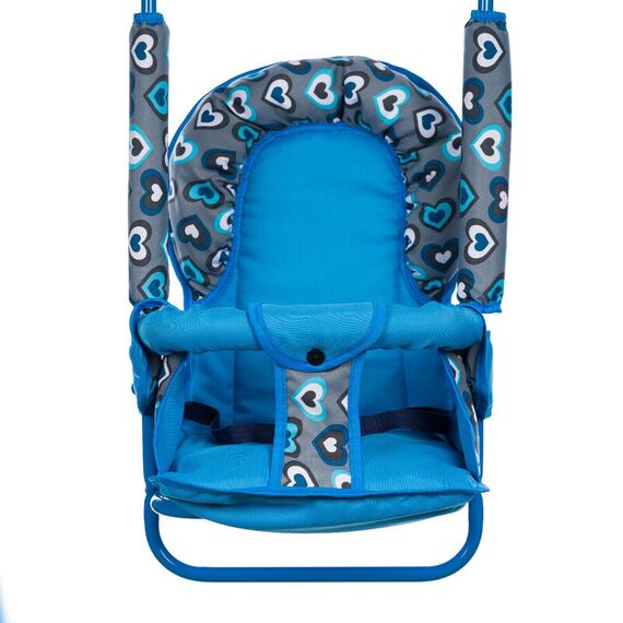 Leagan pentru copii, Top Kids, pentru interior si exterior, Blue Hearts, Culoare: Albastru - poza 2 - ExclusivMAG.ro