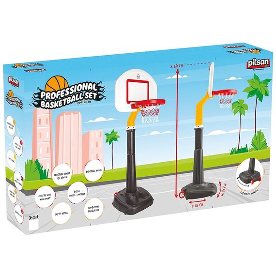 Panou cu stativ si cos baschet pentru copii Pilsan Professional Basketball Set - poza 3 - ExclusivMAG.ro
