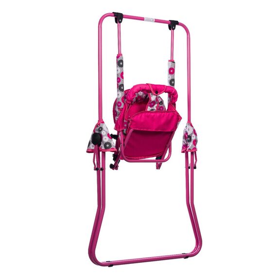 Leagan pentru copii, Top Kids, cu spatar reglabil, Pink Flowers, Culoare: Roz - poza 6 - ExclusivMAG.ro