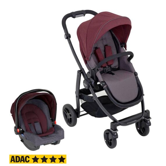 Carucior Graco Evo 2 in 1 TS Crimson, Culoare: Visiniu  - ExclusivMAG.ro