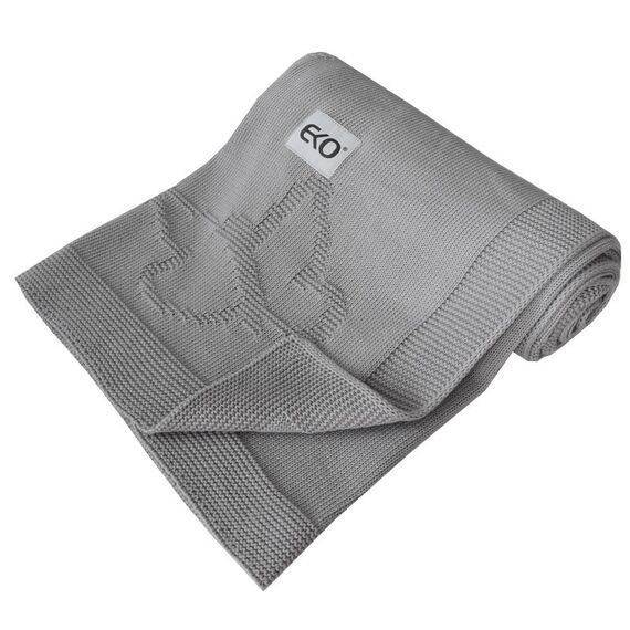Paturica din Bumbac, Eko, 80x100 cm, Fluturasi, Grey, Culoare: Gri - poza 3 - ExclusivMAG.ro