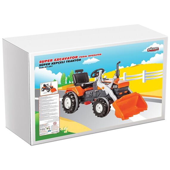 Tractor cu pedale Pilsan Super Excavator 07-297 orange - poza 5 - ExclusivMAG.ro