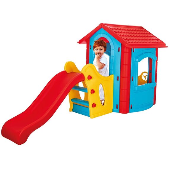 Casuta cu tobogan pentru copii Pilsan Happy House blue - poza 4 - ExclusivMAG.ro