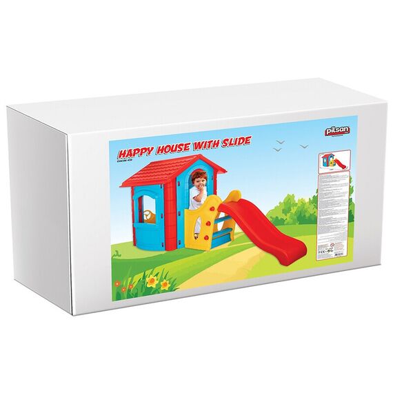 Casuta cu tobogan pentru copii Pilsan Happy House blue - poza 5 - ExclusivMAG.ro