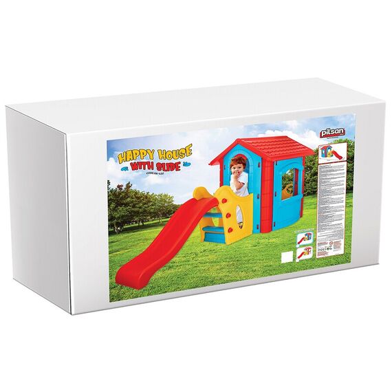 Casuta cu tobogan pentru copii Pilsan Happy House blue - poza 6 - ExclusivMAG.ro