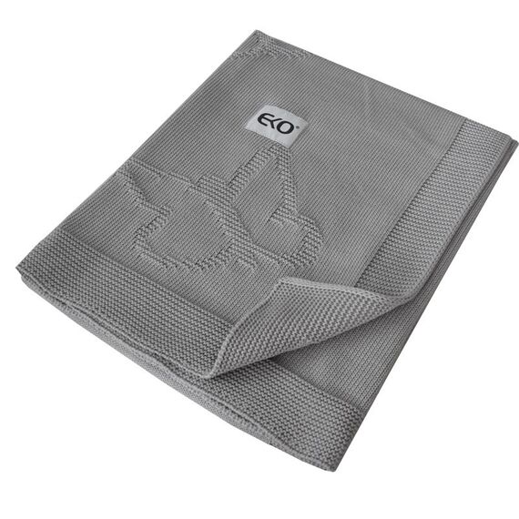 Paturica din Bumbac, Eko, 80x100 cm, Fluturasi, Grey, Culoare: Gri - poza 2 - ExclusivMAG.ro
