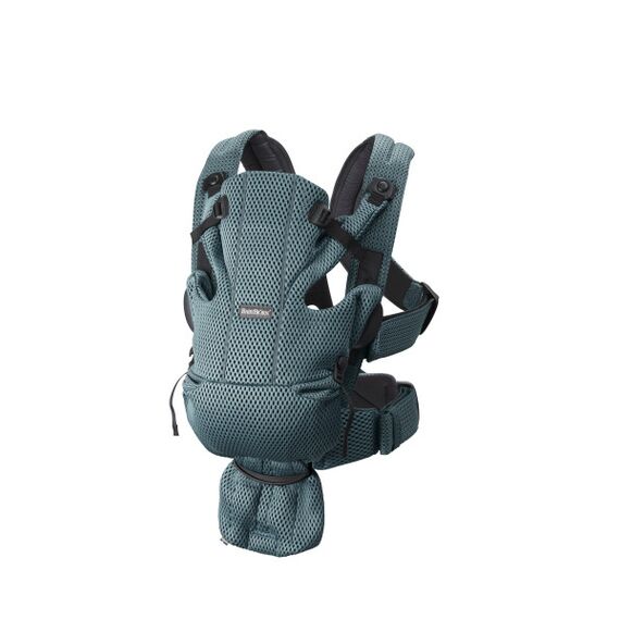 Marsupiu anatomic BabyBjorn Move, Verde Salvie 3D Mesh, Culoare: Turcoaz - poza 2 - ExclusivMAG.ro
