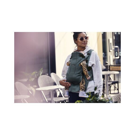 Marsupiu anatomic BabyBjorn Move, Verde Salvie 3D Mesh, Culoare: Turcoaz - poza 3 - ExclusivMAG.ro
