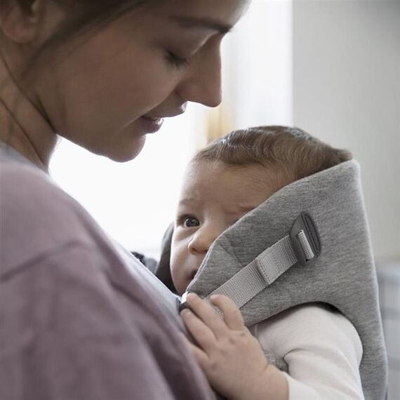 Marsupiu anatomic Mini BabyBjorn, cu pozitii multiple Light Grey, 3D Jersey, Culoare: Gri deschis - poza 6 - ExclusivMAG.ro