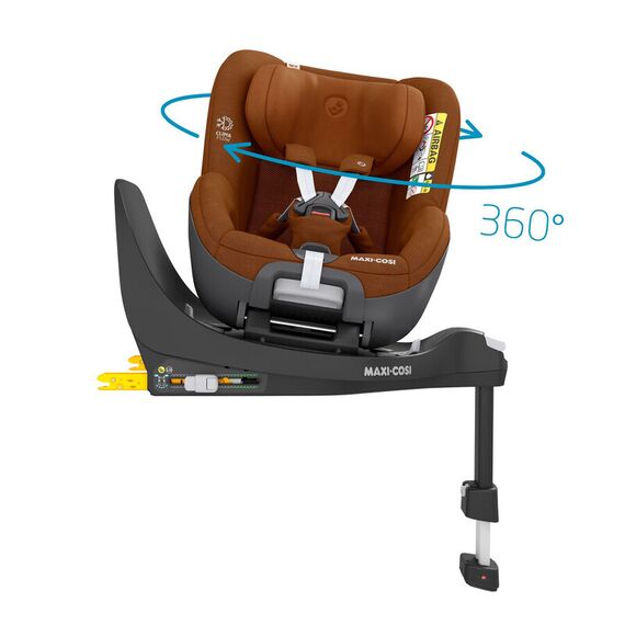 Scaun Auto I-Size Pearl 360 + Baza FamilyFix 360 Maxi-Cosi Authentic Cognac, Culoare: Maro, Grupa: 0-18kg (0 luni - 4 ani) - poza 8 - ExclusivMAG.ro