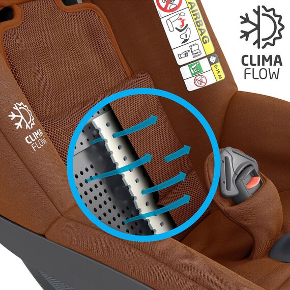 Scaun Auto I-Size Pearl 360 + Baza FamilyFix 360 Maxi-Cosi Authentic Cognac, Culoare: Maro, Grupa: 0-18kg (0 luni - 4 ani) - poza 11 - ExclusivMAG.ro