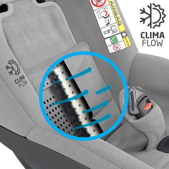 Scaun Auto I-Size Pearl 360 + Baza FamilyFix 360 Maxi-Cosi Authentic Grey, Culoare: Gri deschis, Grupa: 0-18kg (0 luni - 4 ani) - poza 8 - ExclusivMAG.ro