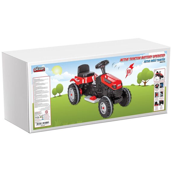 Tractor electric Pilsan Active 05-116 red, Culoare: Rosu, Capacitate acumulator: 6V - poza 5 - ExclusivMAG.ro