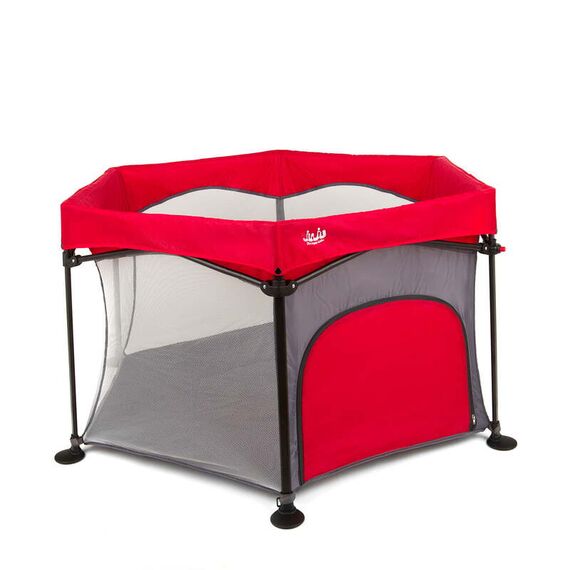 Tarc de joaca pliant Juju Play All Day, Rosu-Gri, Culoare: Gri/Rosu  - ExclusivMAG.ro