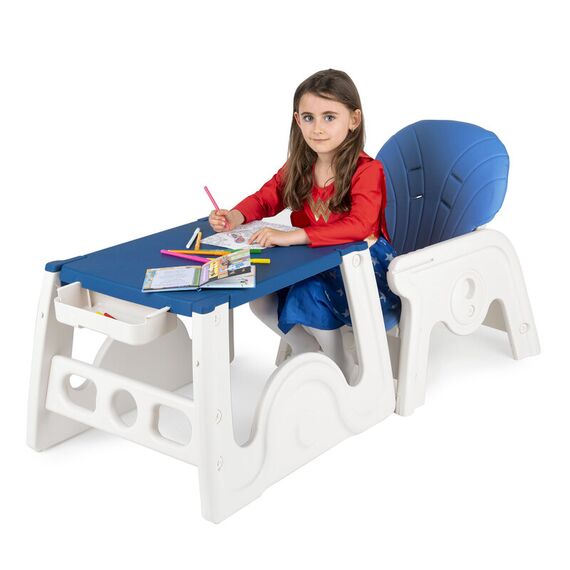 Scaun de masa transformabil Juju Eat&Play V2, Albastru, Culoare: Albastru - poza 8 - ExclusivMAG.ro