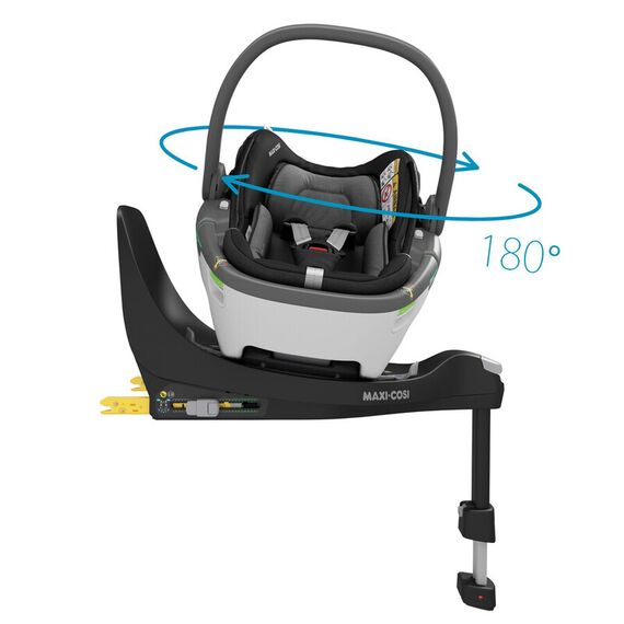 Cos Auto I-Size Coral 360 + Baza FamilyFix 360 Maxi-Cosi Essential Black, Culoare: Negru, Grupa: 0-13kg (0 luni - 12 luni) - poza 5 - ExclusivMAG.ro