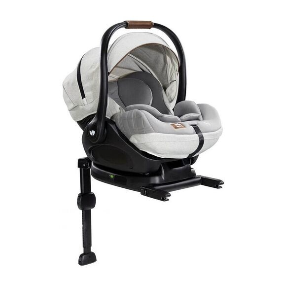 Scoica auto inclinabila Joie i-Size i-Level Oyster, colectia Signature, nastere-85 cm, Culoare: Gri deschis, Grupa: 0-13kg (0 luni - 12 luni)  - ExclusivMAG.ro