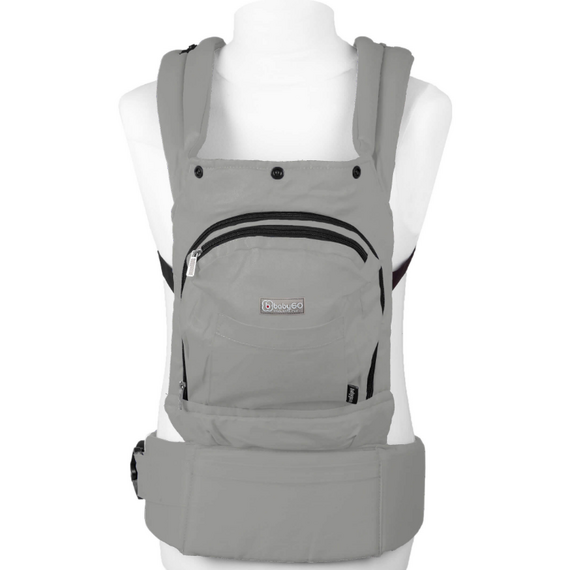 Marsupiu anatomic BabyGo Cangoo, Gri  - ExclusivMAG.ro
