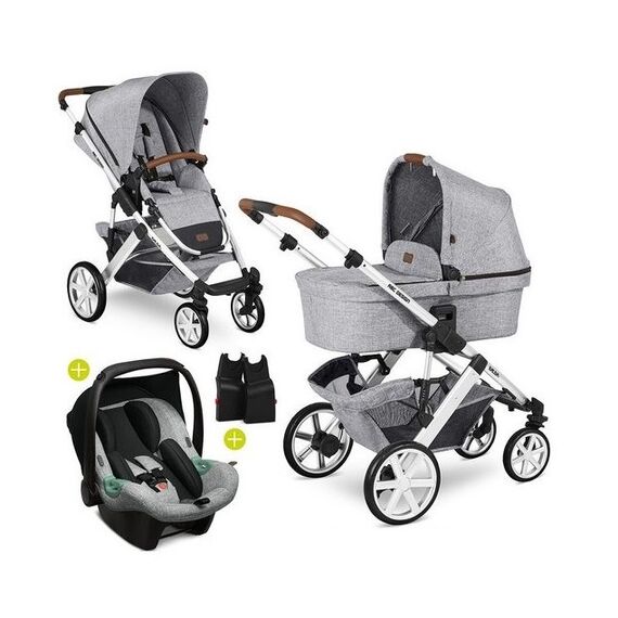 Carucior 3 in 1 Salsa 4 Graphite Grey Abc Design, Culoare: Gri deschis  - ExclusivMAG.ro