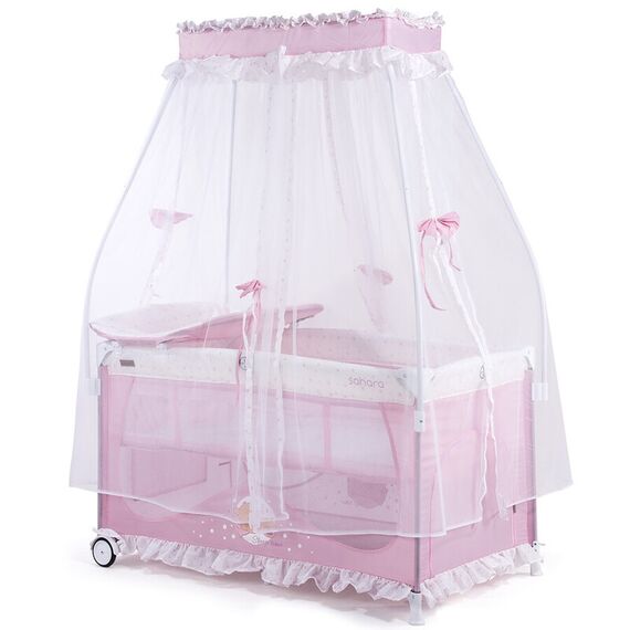 Patut pliabil Chipolino Sahara peony pink, Culoare: Roz, Dimensiuni: 120x60 - poza 3 - ExclusivMAG.ro