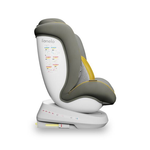 Scaun auto Lionelo Bastiaan One, rotativ 360 grade, Top Tether, 0-36 kg, Yellow Mustard, Culoare: Galben, Grupa: 0-36kg (0 luni - 12 ani) - poza 6 - ExclusivMAG.ro