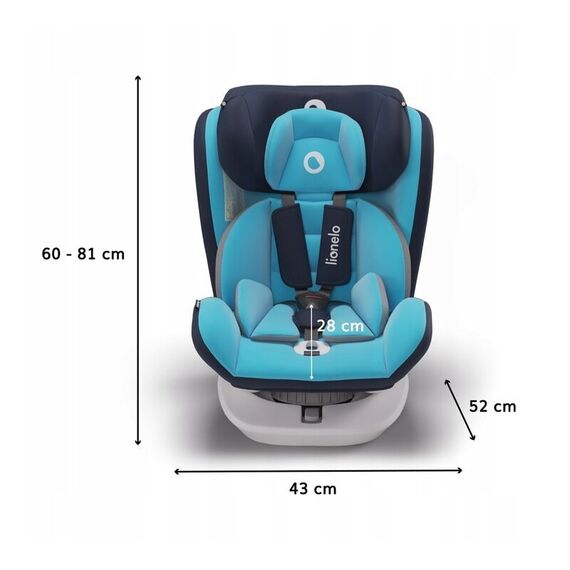 Scaun auto Isofix Lionelo Bastiaan rotativ 360 grade 0-36 kg Blue, Culoare: Albastru, Grupa: 0-36kg (0 luni - 12 ani) - poza 7 - ExclusivMAG.ro