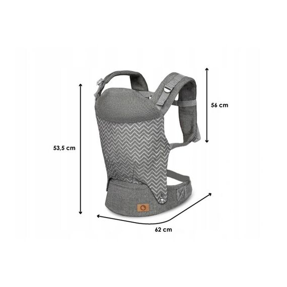 Marsupiu 2 in 1 Lionelo Margareet, Wave, Culoare: Gri - poza 2 - ExclusivMAG.ro