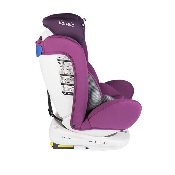 Scaun auto Isofix Lionelo Bastiaan rotativ 360 grade 0-36 kg Violet, Culoare: Violet, Grupa: 0-36kg (0 luni - 12 ani) - poza 3 - ExclusivMAG.ro