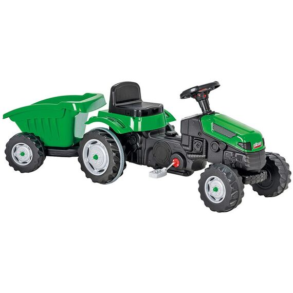 Tractor cu pedale si remorca Pilsan Active with Trailer 07-316 green, Culoare: Verde - poza 2 - ExclusivMAG.ro