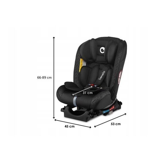Scaun auto Lionelo Sander, cu prindere Isofix pe ambele parti, 0-36 kg, Black, Culoare: Negru, Grupa: 0-36kg (0 luni - 12 ani) - poza 6 - ExclusivMAG.ro