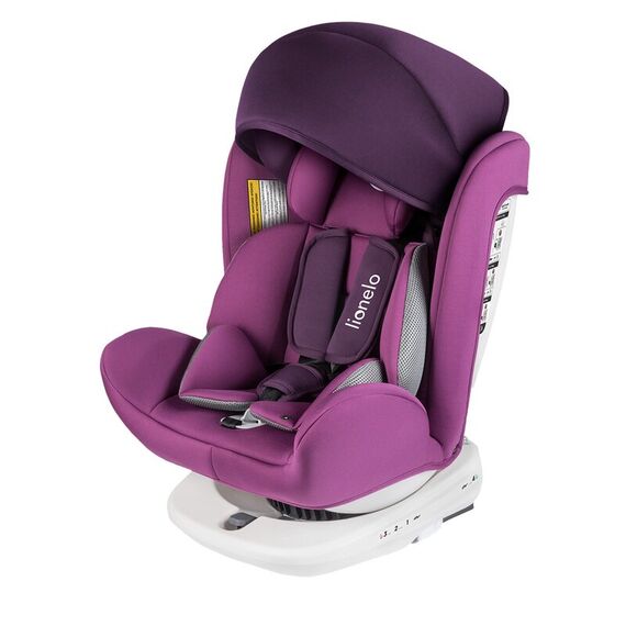 Scaun auto Isofix Lionelo Bastiaan rotativ 360 grade 0-36 kg Violet, Culoare: Violet, Grupa: 0-36kg (0 luni - 12 ani)  - ExclusivMAG.ro