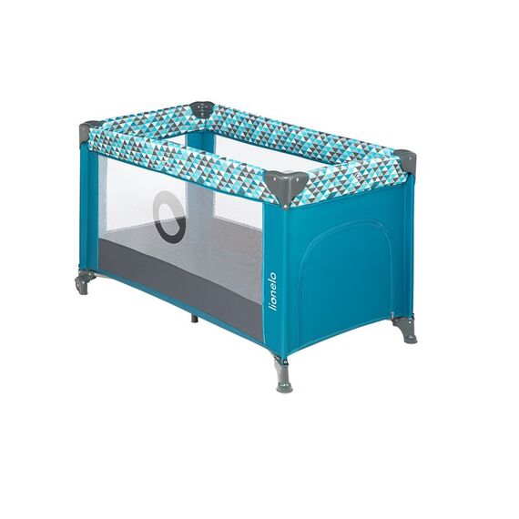 Patut pliant cu un nivel Lionelo Stefi din Metal, Poliester, 120x60 cm, Turquoise, Culoare: Turcoaz, Dimensiuni: 120x60 - poza 7 - ExclusivMAG.ro