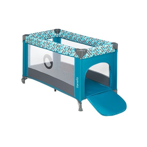 Patut pliant cu un nivel Lionelo Stefi din Metal, Poliester, 120x60 cm, Turquoise, Culoare: Turcoaz, Dimensiuni: 120x60 - poza 6 - ExclusivMAG.ro