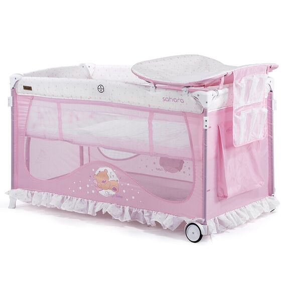 Patut pliabil Chipolino Sahara peony pink, Culoare: Roz, Dimensiuni: 120x60 - poza 4 - ExclusivMAG.ro