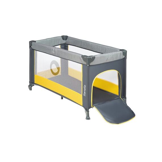 Patut pliant cu un nivel Lionelo Stefi Lemon din Metal, Poliester, 120x60 cm, Galben, Culoare: Galben, Dimensiuni: 120x60 - poza 3 - ExclusivMAG.ro