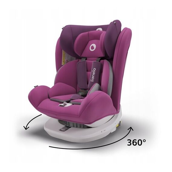 Scaun auto Isofix Lionelo Bastiaan rotativ 360 grade 0-36 kg Violet, Culoare: Violet, Grupa: 0-36kg (0 luni - 12 ani) - poza 4 - ExclusivMAG.ro
