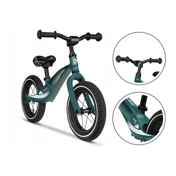 Bicicleta cu roti gonflabile, fara pedale, 12 , Bart, Green Forest Lionelo, Culoare: Verde - poza 3 - ExclusivMAG.ro