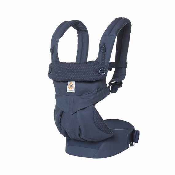 Marsupiu 4 Pozitii 360 Navy Mini Dots Ergobaby  - ExclusivMAG.ro
