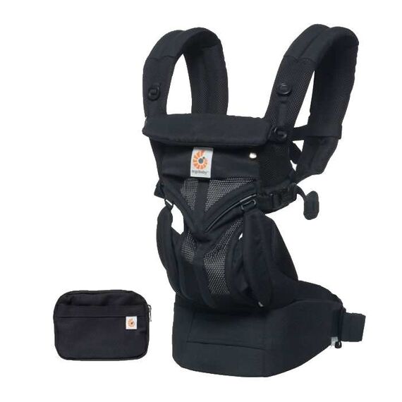 Marsupiu Omni 360 Cool Air Mesh Onyx Black pana la 20 kg Ergobaby  - ExclusivMAG.ro