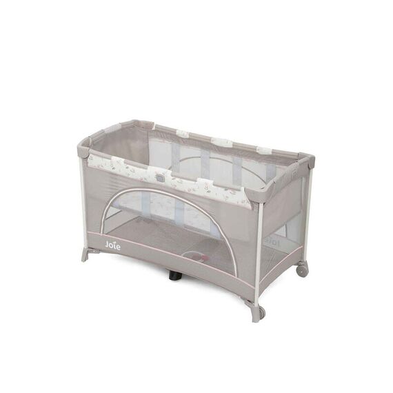 Patut pliant Joie Allura 120, Flowers Forever, Culoare: Gri deschis, Dimensiuni: 120x60 - poza 2 - ExclusivMAG.ro