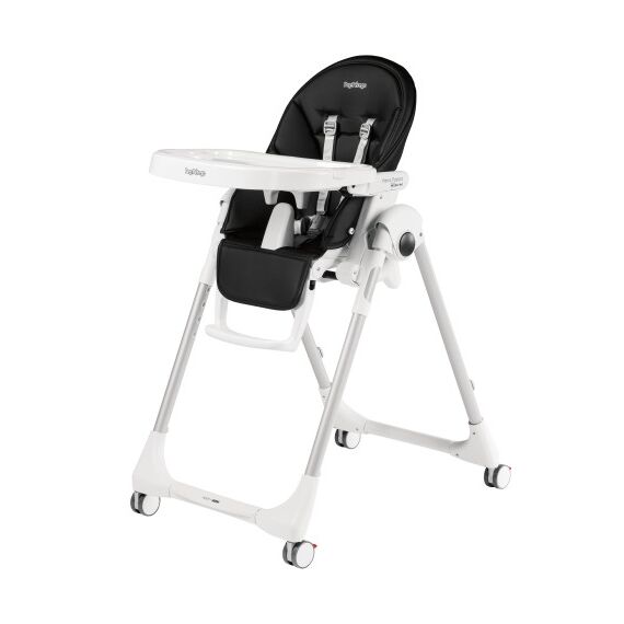 Scaun de masa Prima Pappa Zero, Peg Perego, Follow me Licorice, Culoare: Alb/Negru  - ExclusivMAG.ro