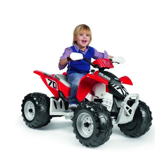 ATV Peg Perego Polaris Outlaw 330 W, 12V, 3 ani+, Negru / Rosu - poza 8 - ExclusivMAG.ro