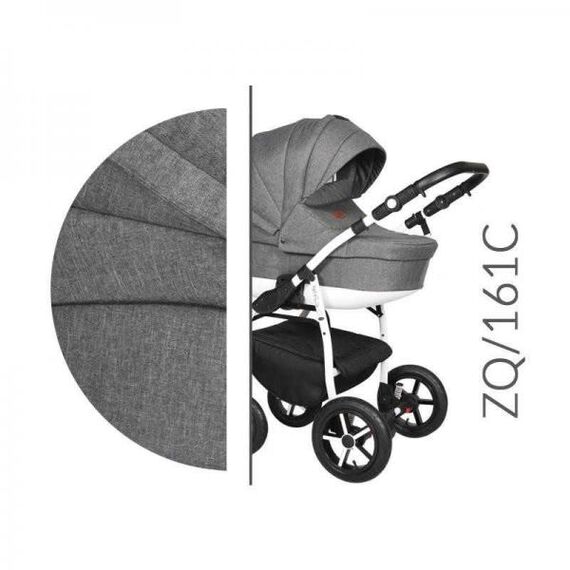 Carucior 3 in 1 Baby Merc Zippy Q - ZQ161C - Cadru Alb, Culoare: Alb/Gri  - ExclusivMAG.ro
