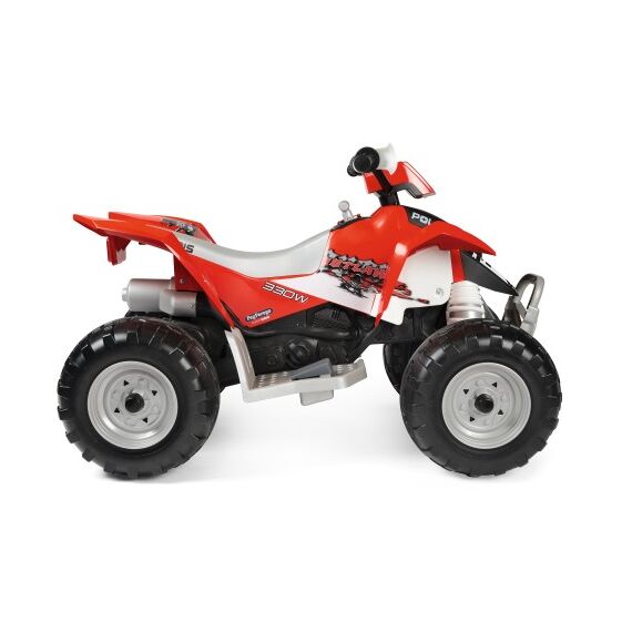 ATV Peg Perego Polaris Outlaw 330 W, 12V, 3 ani+, Negru / Rosu - poza 6 - ExclusivMAG.ro