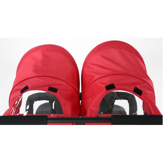 Carucior sport pentru gemeni Asalvo DOUBLE DINAMIC Red, Culoare: Rosu/Negru - poza 3 - ExclusivMAG.ro