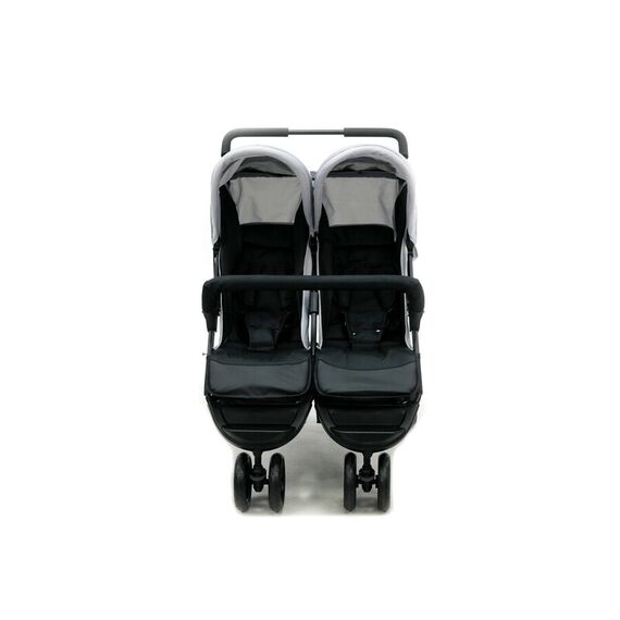 Carucior sport pentru gemeni Asalvo DOUBLE DINAMIC Anthracite, Culoare: Alb/Gri - poza 3 - ExclusivMAG.ro