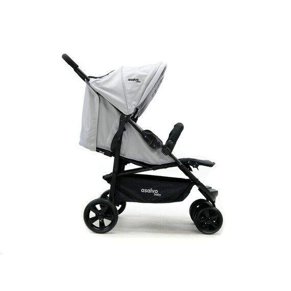 Carucior sport pentru gemeni Asalvo DOUBLE DINAMIC Anthracite, Culoare: Alb/Gri - poza 2 - ExclusivMAG.ro