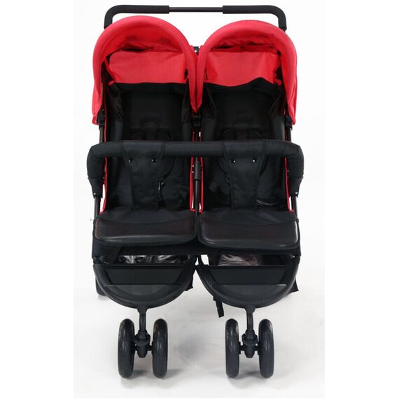 Carucior sport pentru gemeni Asalvo DOUBLE DINAMIC Red, Culoare: Rosu/Negru - poza 5 - ExclusivMAG.ro