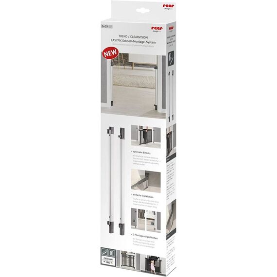 Sistem de instalare rapida EasyFix pentru porti de siguranta extensibile DesignLine, aluminiu, Reer 46051 - poza 2 - ExclusivMAG.ro